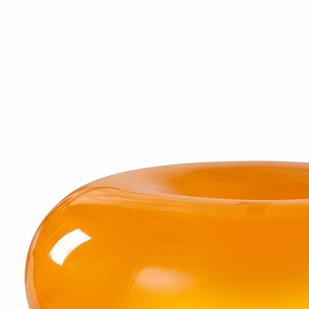 Bauhaus Donut Table Lamp on a white display plinth, detail view